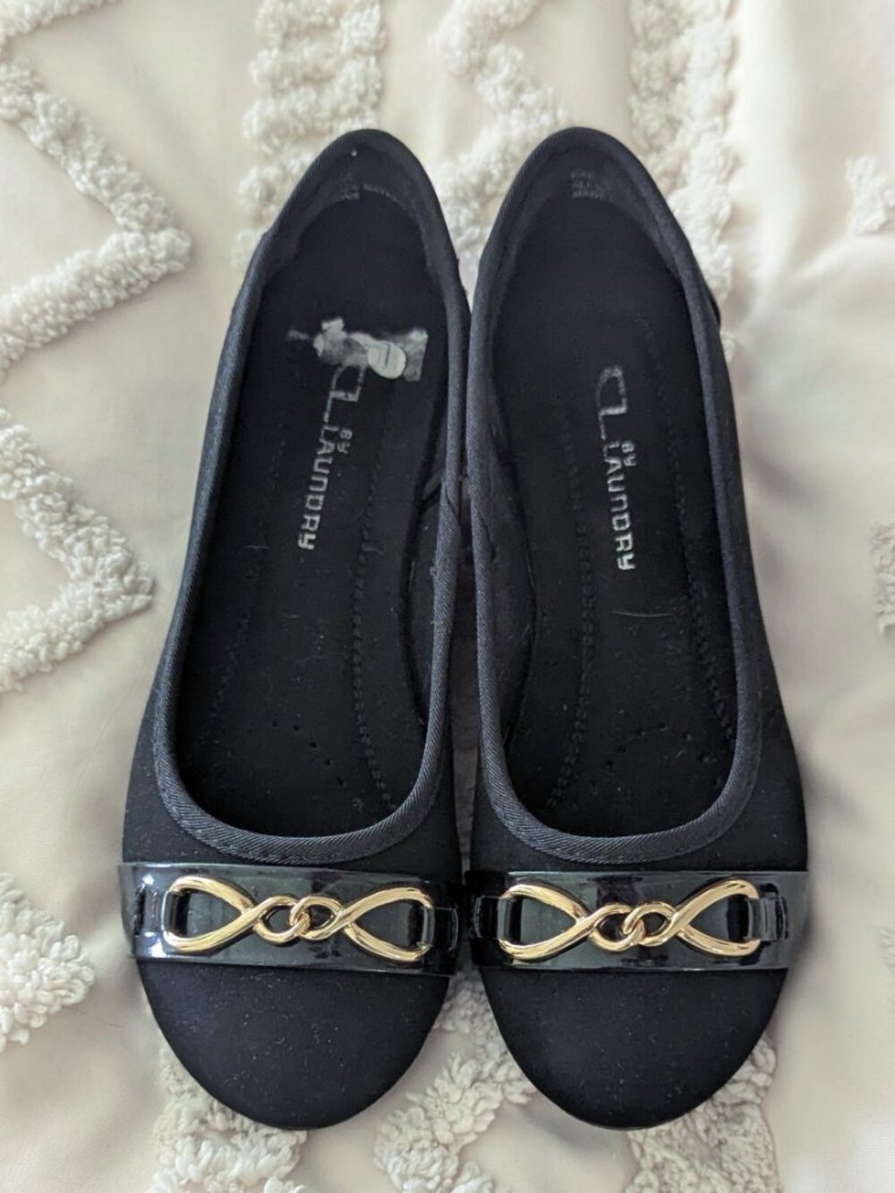 CL by Laundry black wedge flats - US Size 6